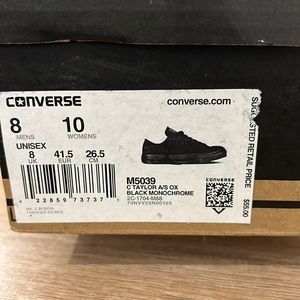 Black converse size 10 woman